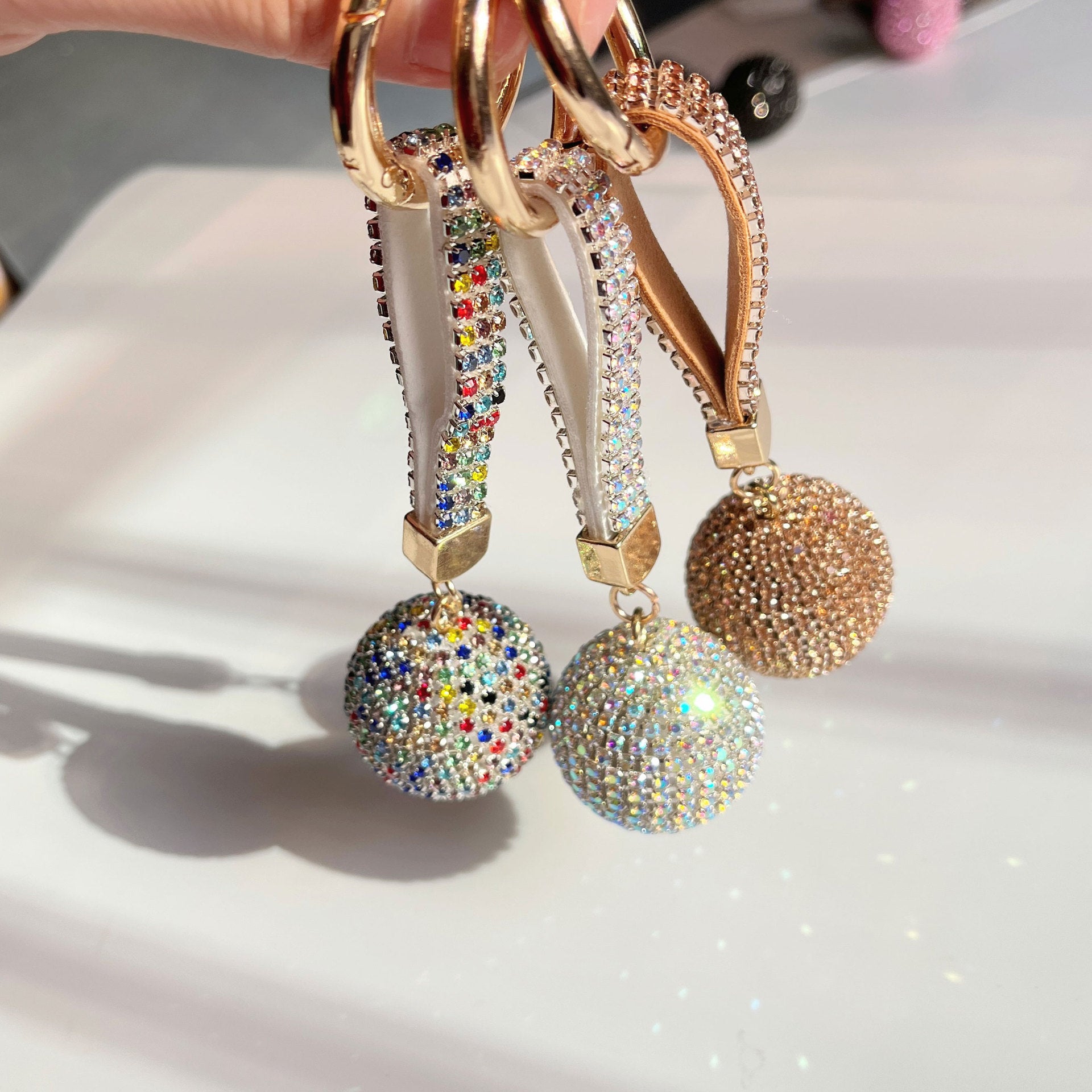 Wholesale Water Diamond Ball Keychains